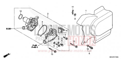 WATER PUMP VT750CSC de 2012